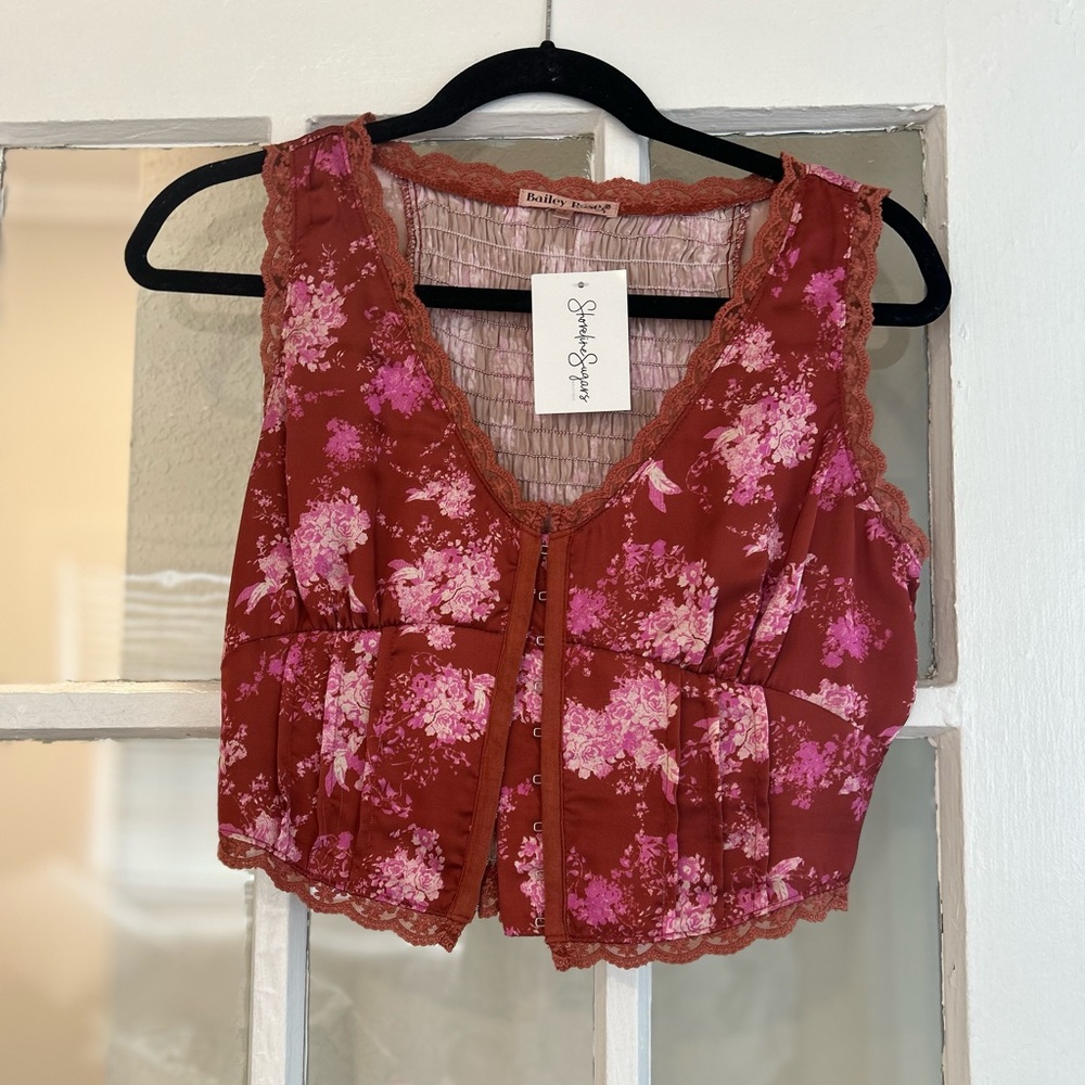 Floral corset top